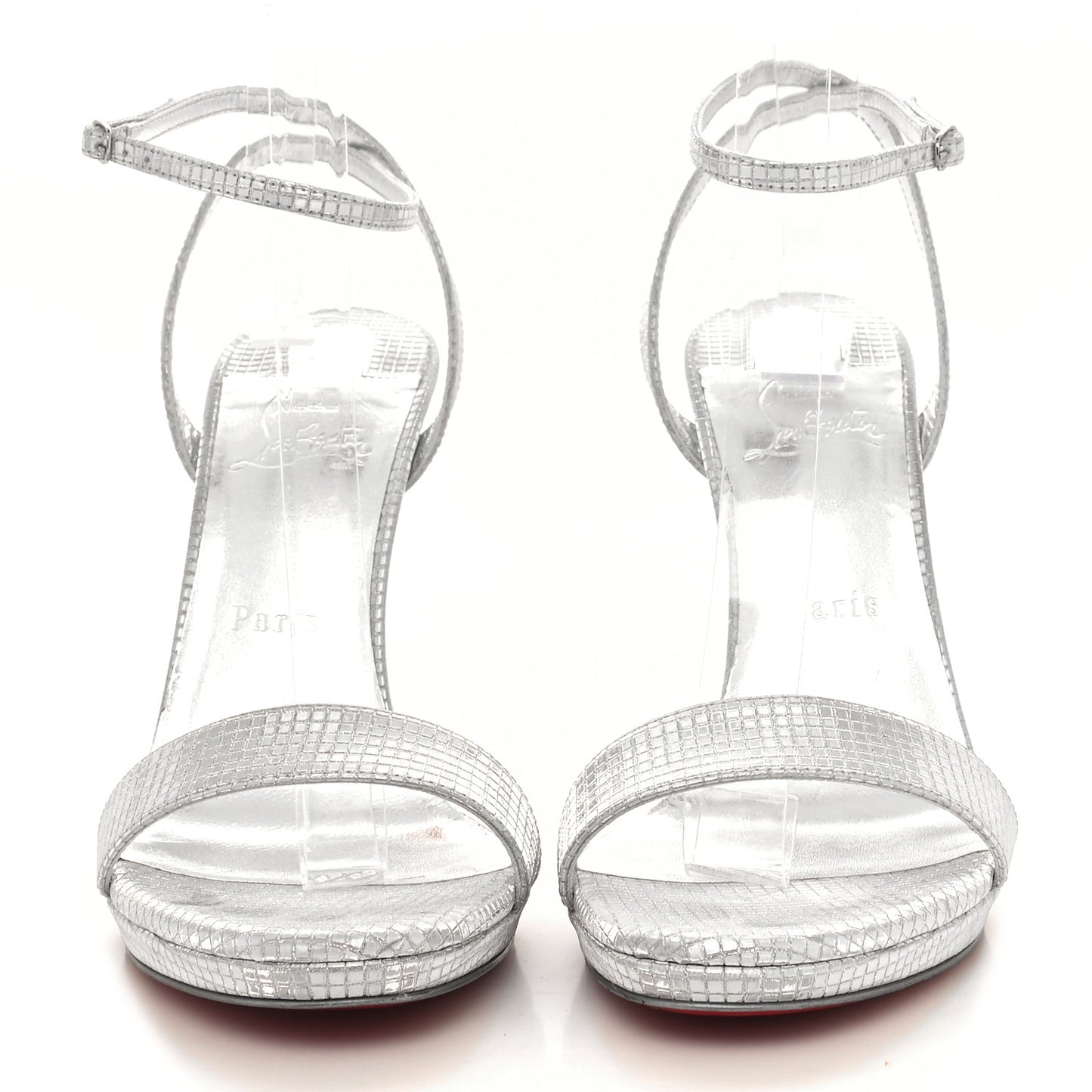 Micro 3D Loubi Queen 120 Pumps 39.5 Silver