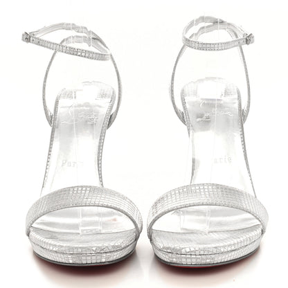 Christian Louboutin Micro 3D Loubi Queen 120 Pumps 39.5 Silver 2 of 8