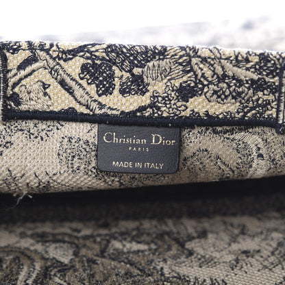Christian Dior Canvas Embroidered Large Dioriviera Toile De Jouy Book Tote Black 5 of 9