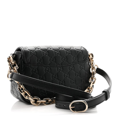 Gucci GG Calfskin Embossed Emblem Arabella Bag Black 3 of 10