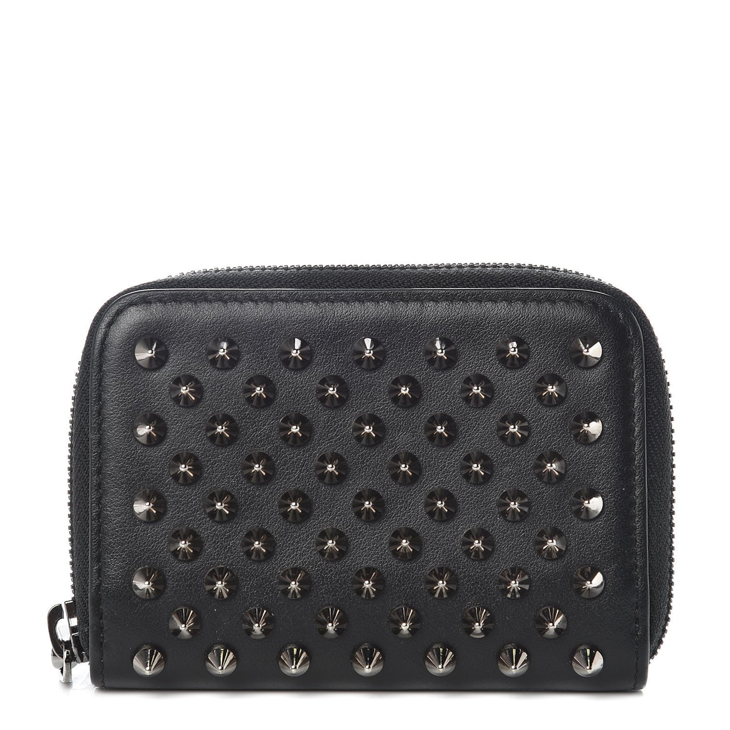 Calfskin Spiked Panettone Coin Purse Black