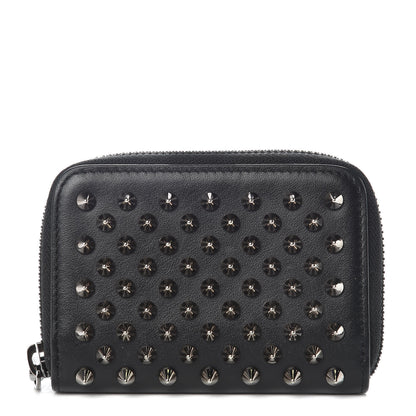 Christian Louboutin Calfskin Spiked Panettone Coin Purse Black 1 of 9