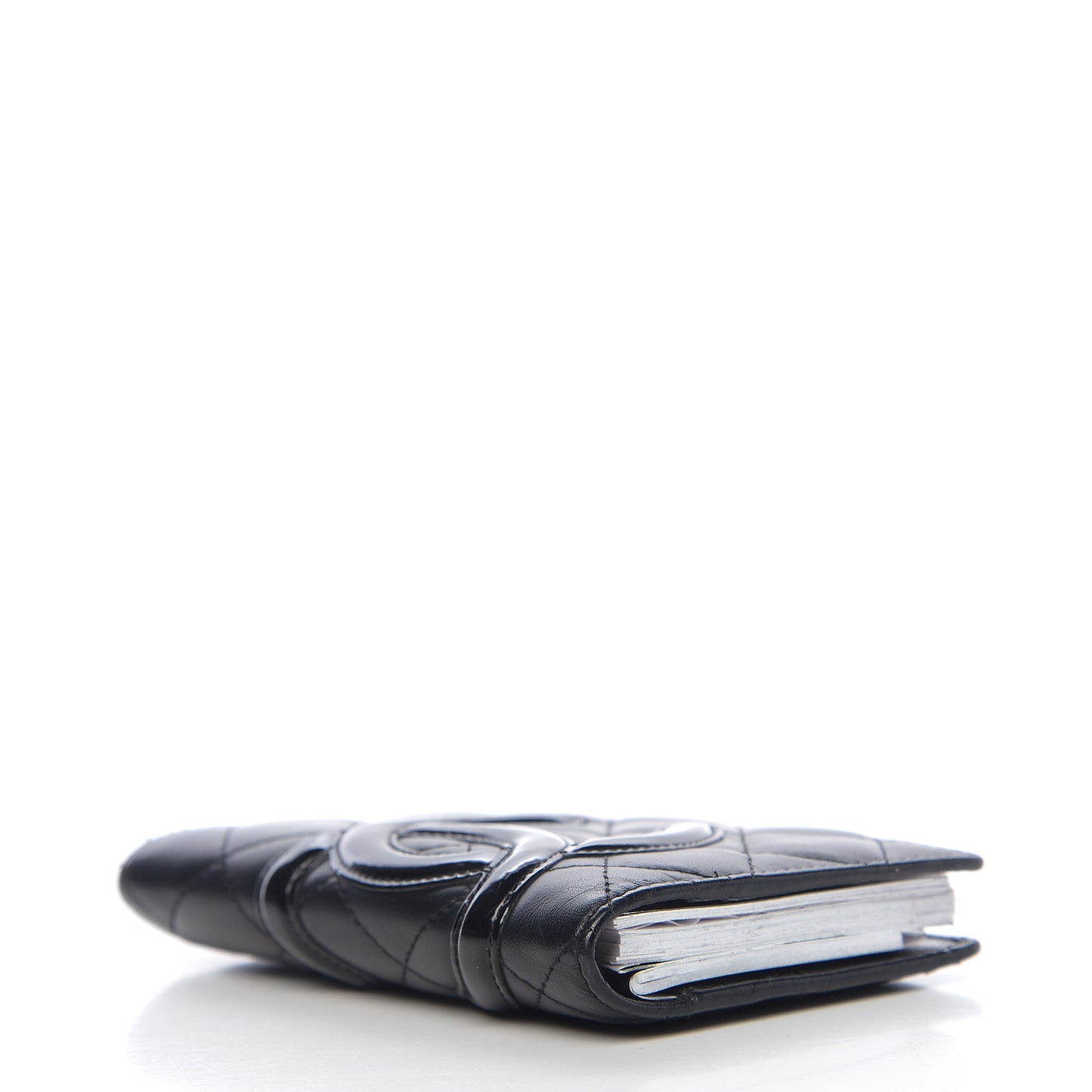 Calfskin Quilted Small Cambon Agenda Planner Black