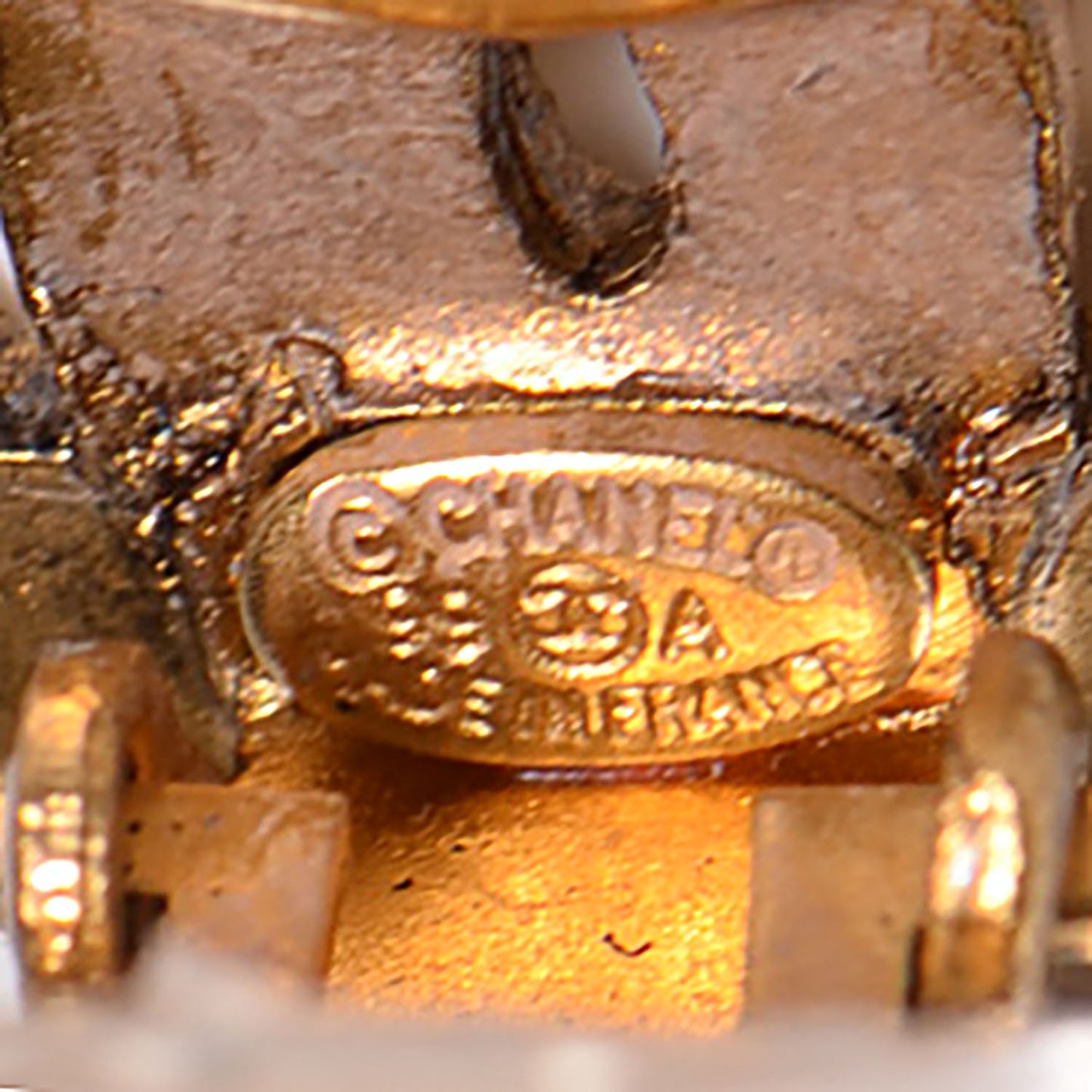 31 Rue Cambon CC Clip On Earrings Gold