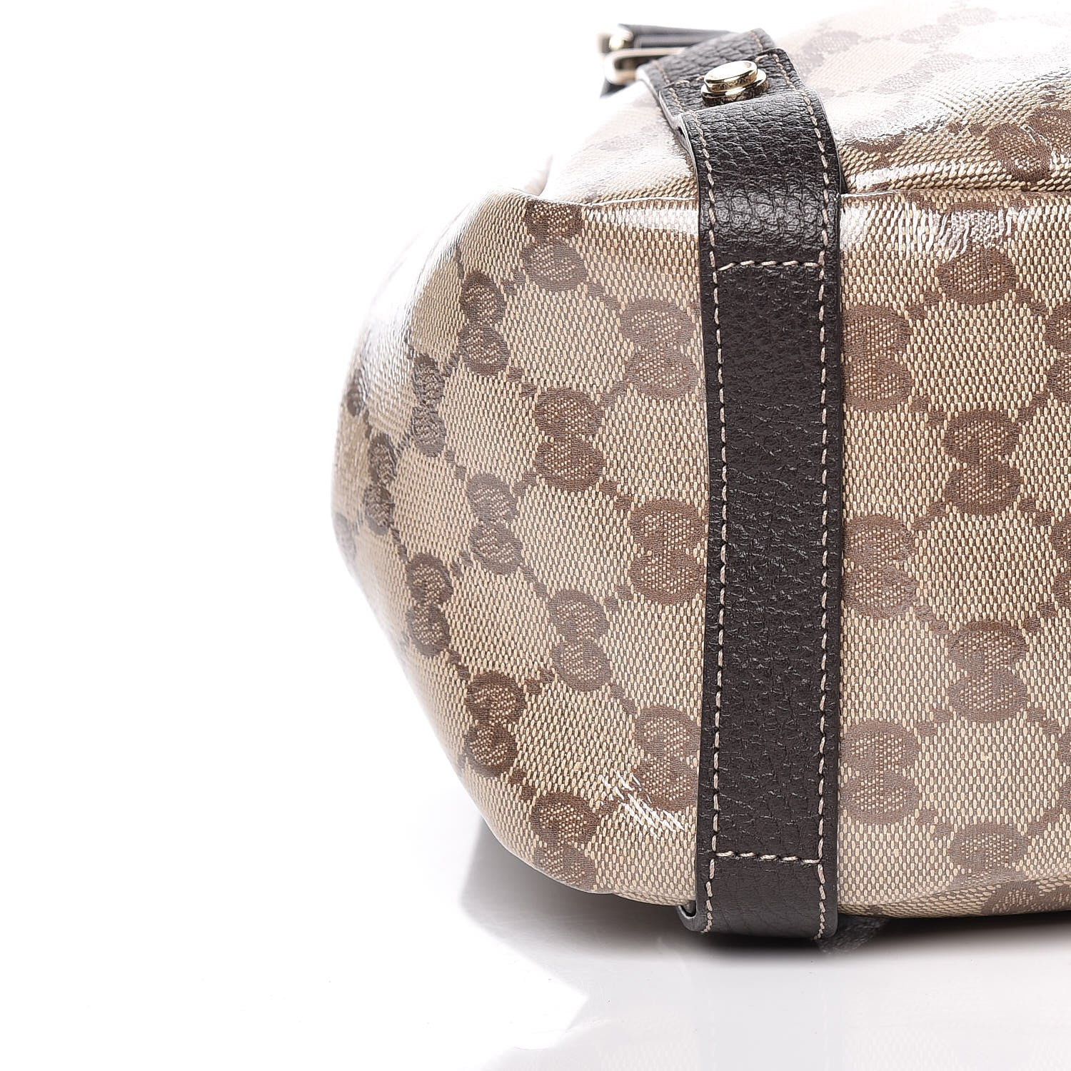 Gucci Crystal Monogram Medium Abbey Shoulder Bag Dark Brown 8 of 9