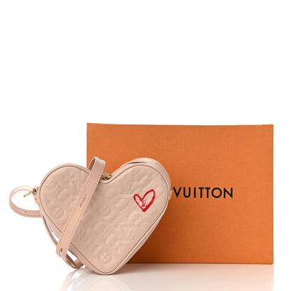 Louis Vuitton Lambskin Embossed Monogram Fall In Love Sac Coeur Light Pink 10 of 10