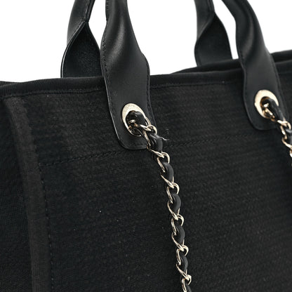 Chanel Mixed Fibers Small Deauville Tote Black 12 of 14