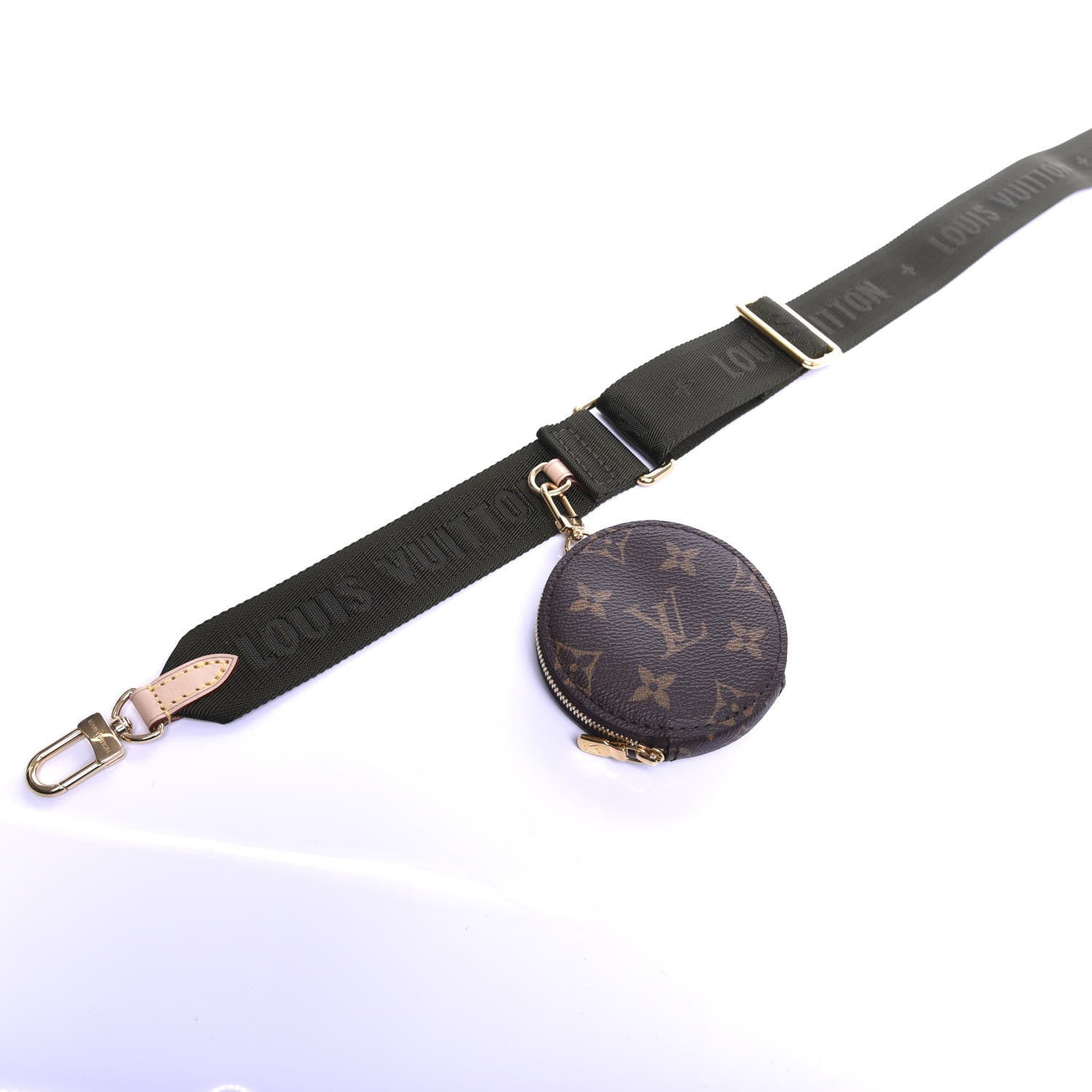 Louis Vuitton Nylon Monogram Strap with Coin Purse Kaki 5 of 6