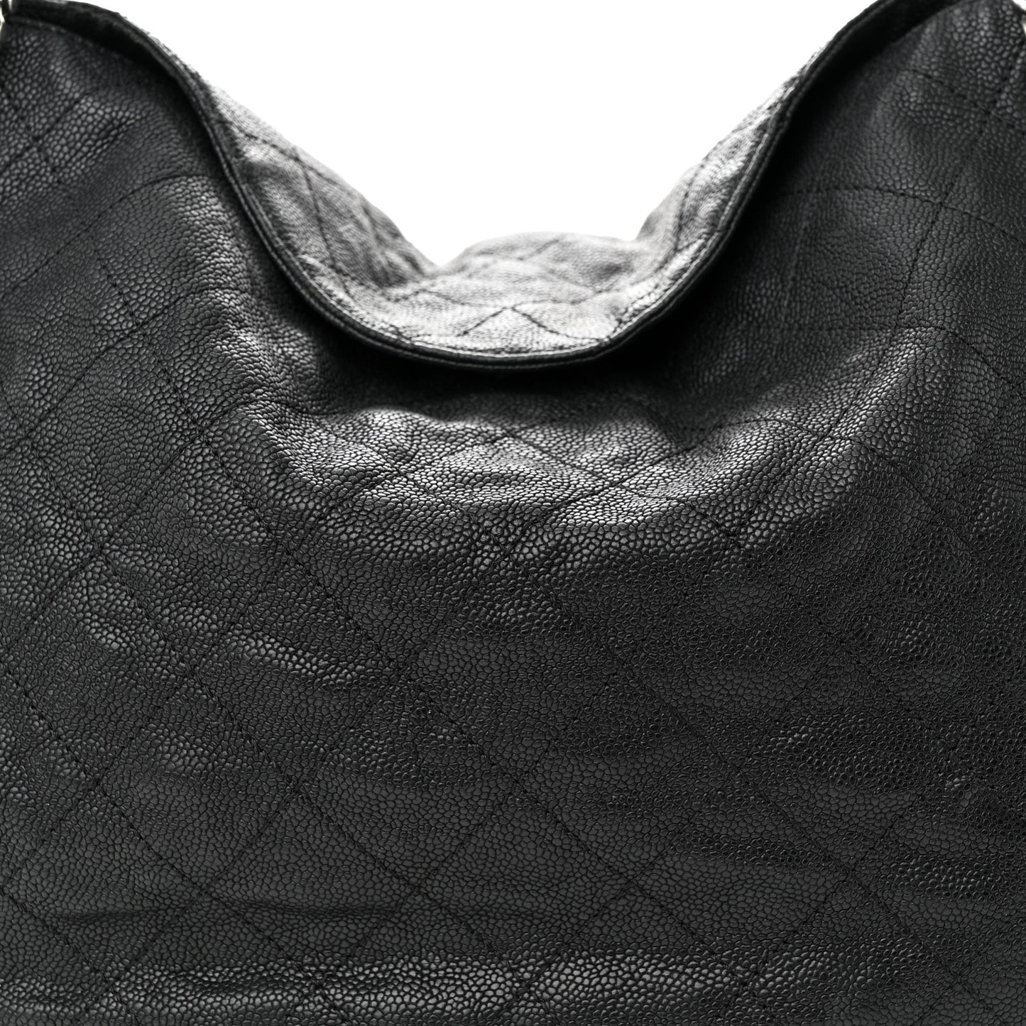 Caviar Quilted Simply CC Hobo Black
