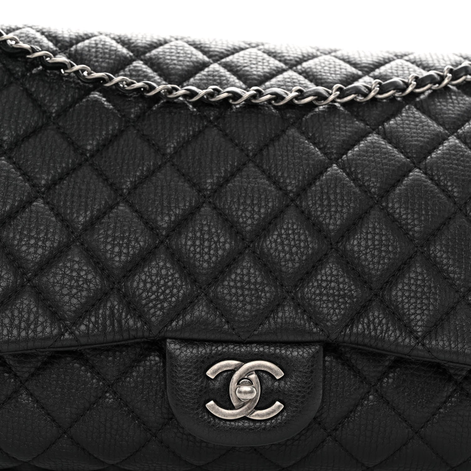 Chanel Calfskin Quilted Small XXL Travel Flap Bag Black 7 of 9