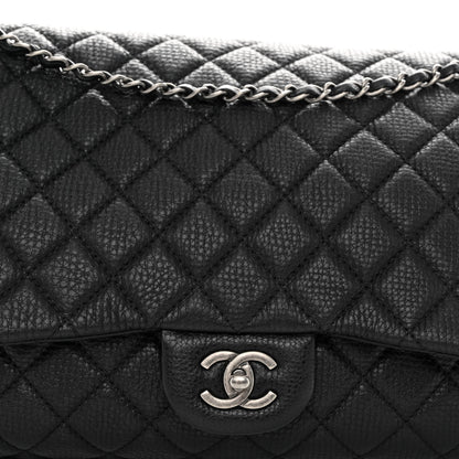 Chanel Calfskin Quilted Small XXL Travel Flap Bag Black 7 of 9