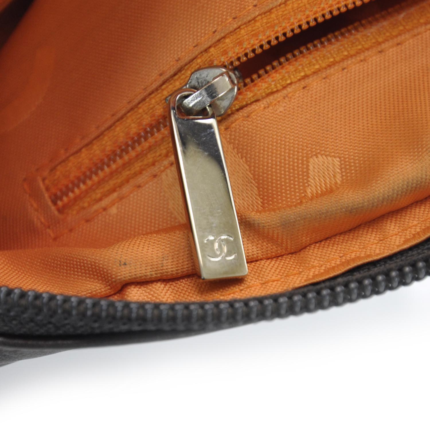 Chanel Calfskin Quilted Cambon Pochette Brown 10 of 11