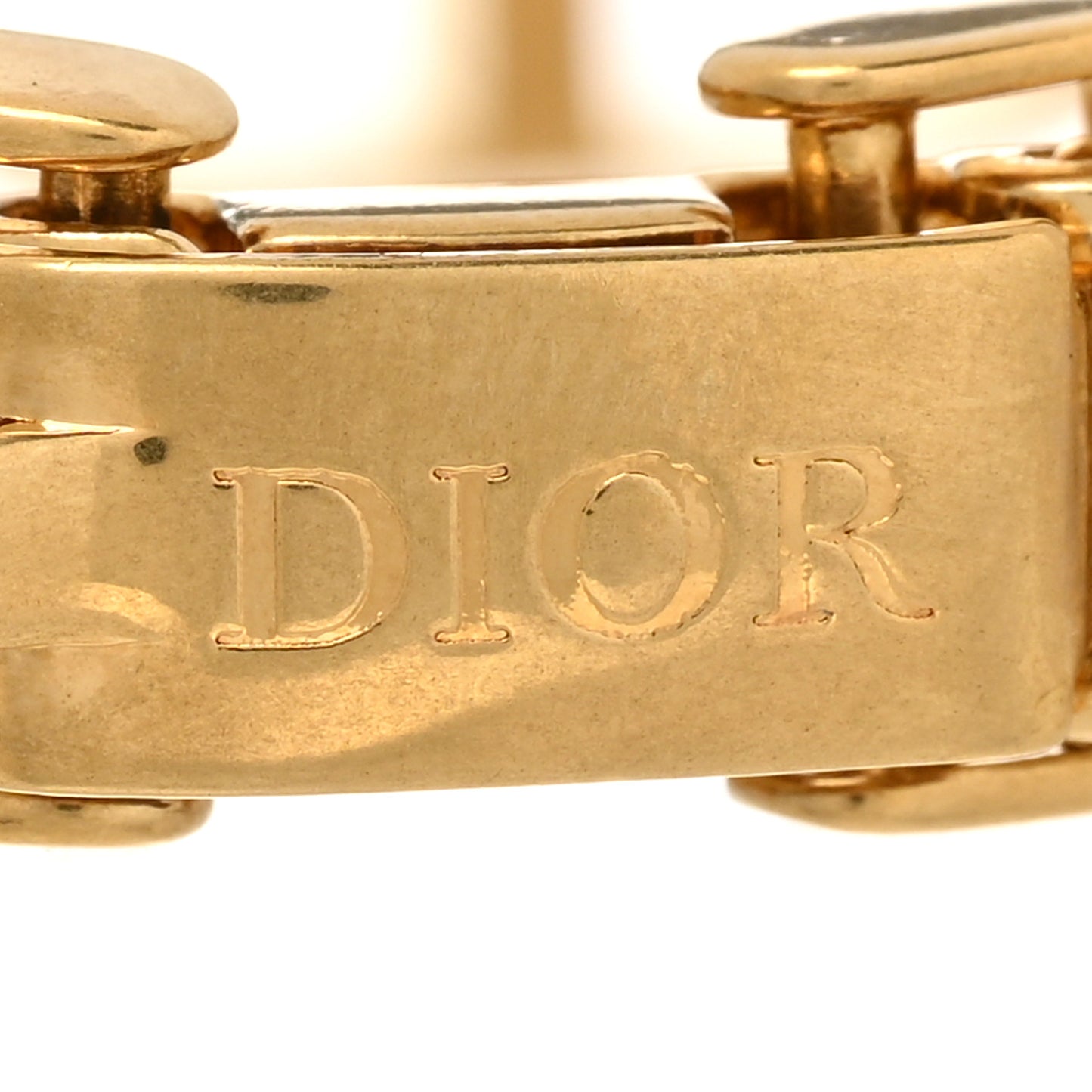 Brass CD Icon Chain Bracelet Gold