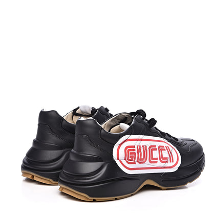 Gucci X SEGA Calfskin Logo Mens Rhyton Sneakers 8 Black 4 of 8