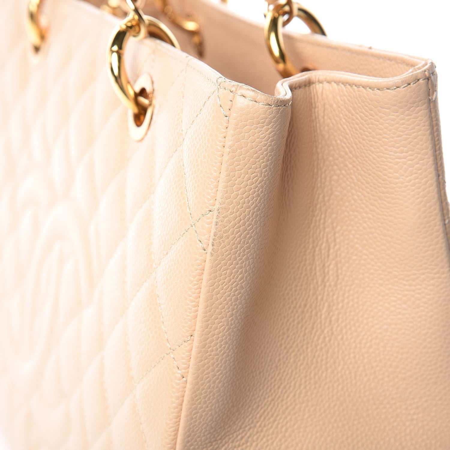 Chanel Caviar Quilted Grand Shopping Tote GST Beige Clair 9 of 14
