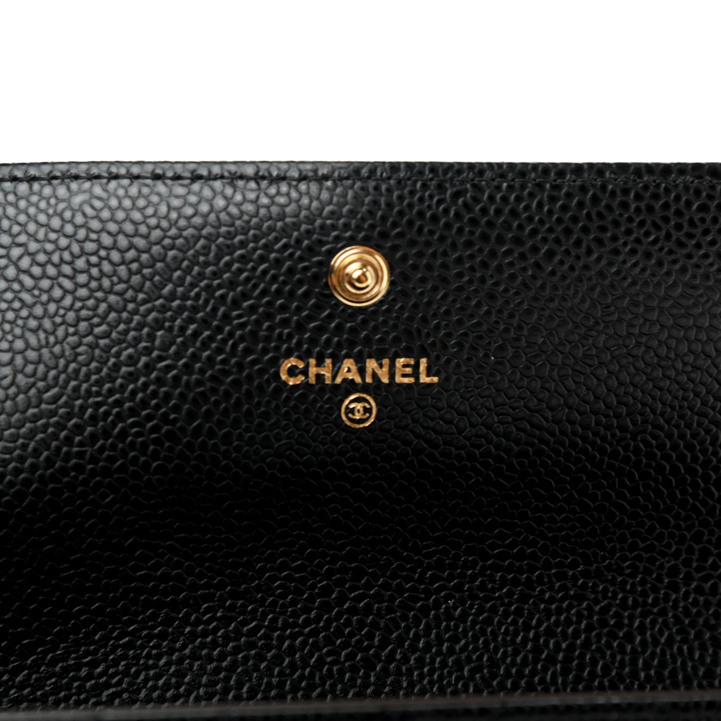 Caviar Quilted Large Flap Wallet Black