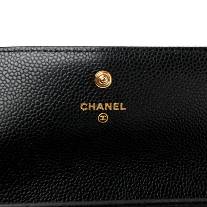Chanel Caviar Quilted Large Flap Wallet Black 6 of 9