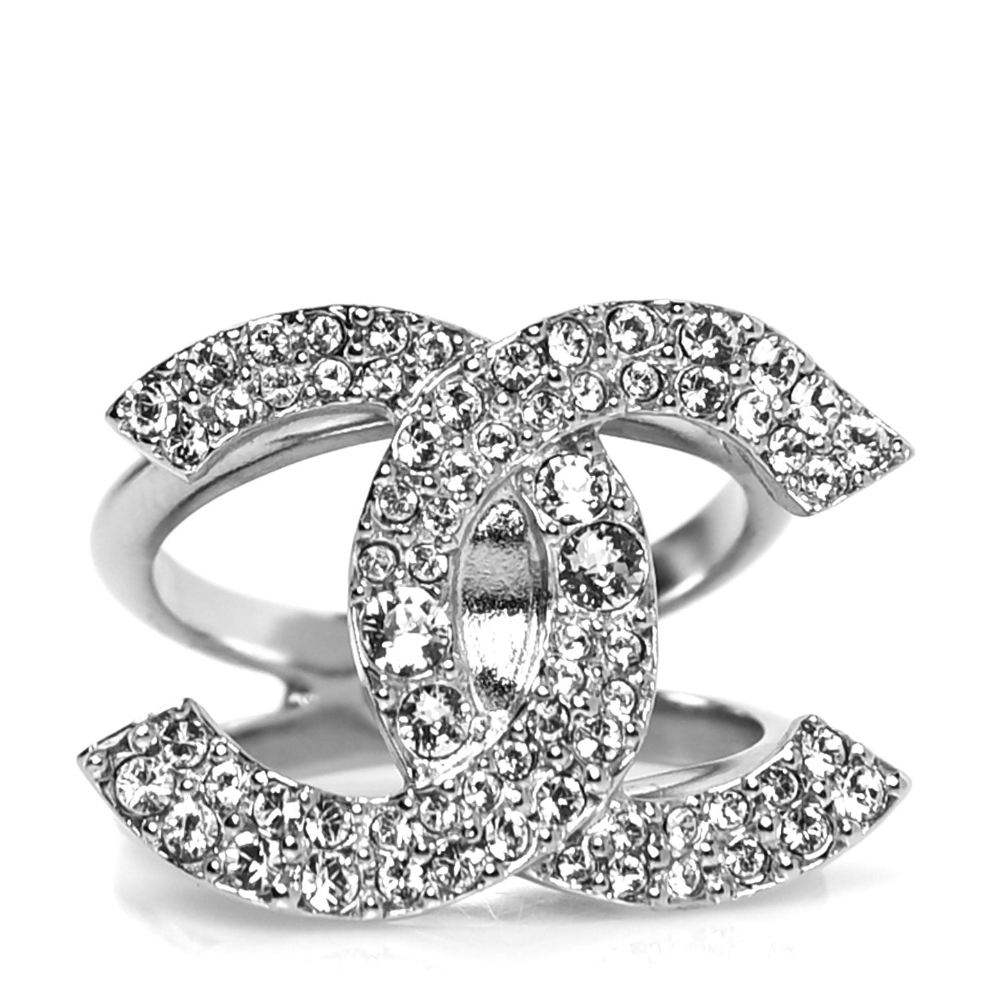 Crystal CC Ring 52 Silver