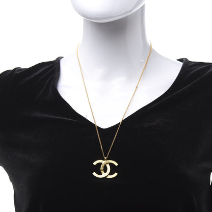 Chanel Metal CC Paris Button Necklace Gold 2 of 6