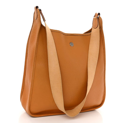 Hermes Taurillon Clemence Vespa GM Natural Sable 3 of 13