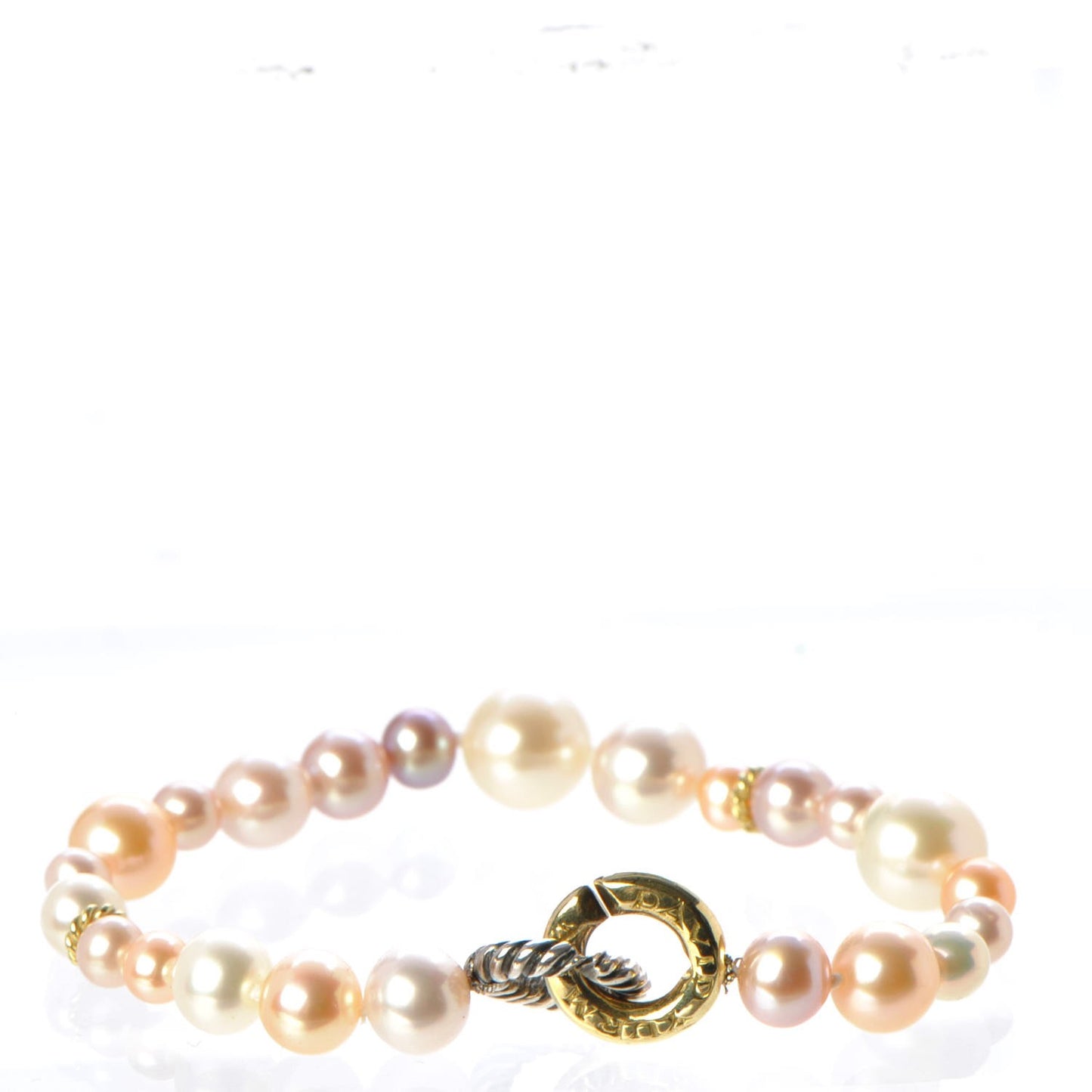 Sterling Silver 18K Yellow Gold Freshwater Pearl 5-9.5mm Bracelet