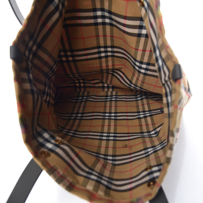 Burberry Vintage Rainbow Check Shopper Tote Grey 5 of 8