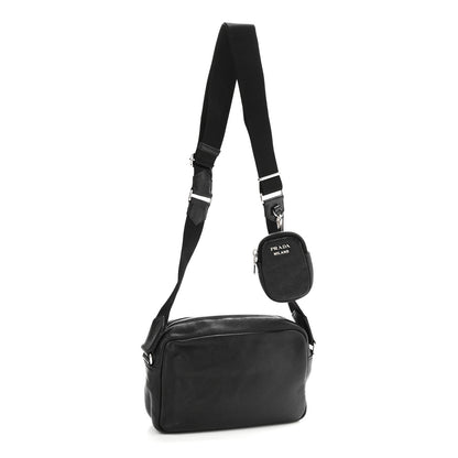 Prada Vitello Daino Crossbody Black 2 of 9