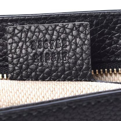 Gucci Pebbled Calfskin Medium Soho Flap Crossbody Black 7 of 7