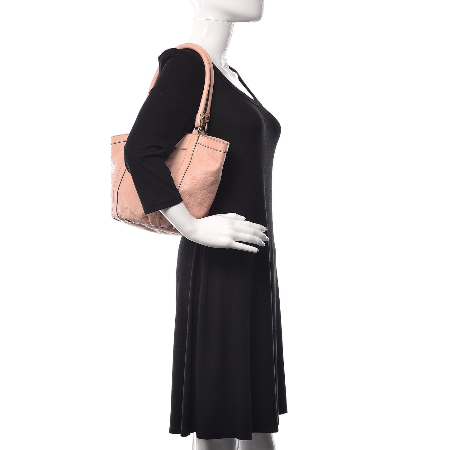 Guccissima Small Gold D Ring Tote Pink