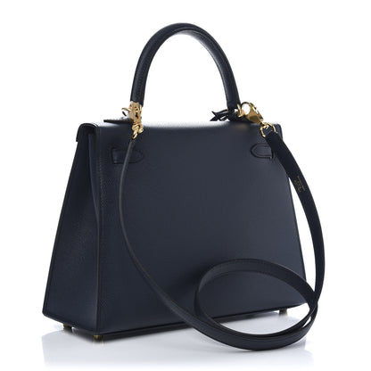 Hermes Epsom Kelly Sellier 25 Bleu Indigo 3 of 15