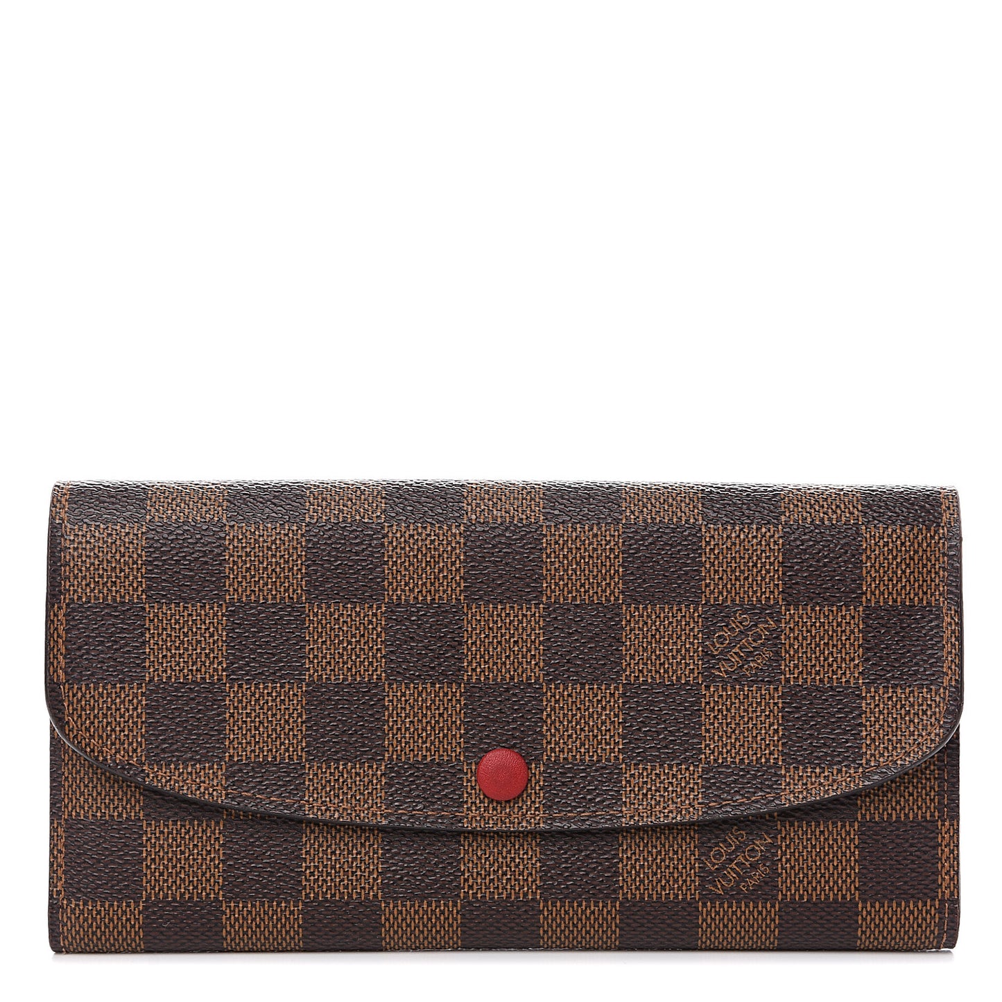Damier Ebene Emilie Wallet Red
