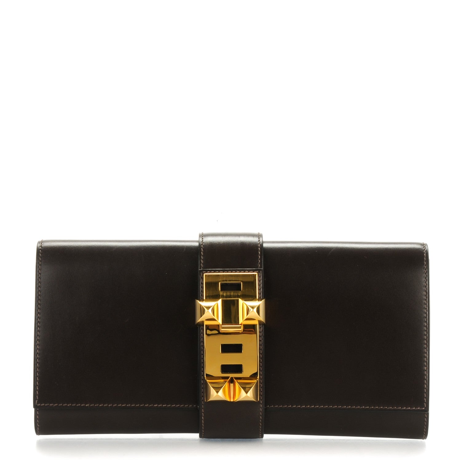 Hermes Box Medor 29 Clutch Chocolate 1 of 8