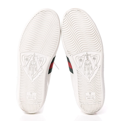 Gucci Calfskin Web Heart Embroidered Womens Ace Sneakers 37 White 5 of 10