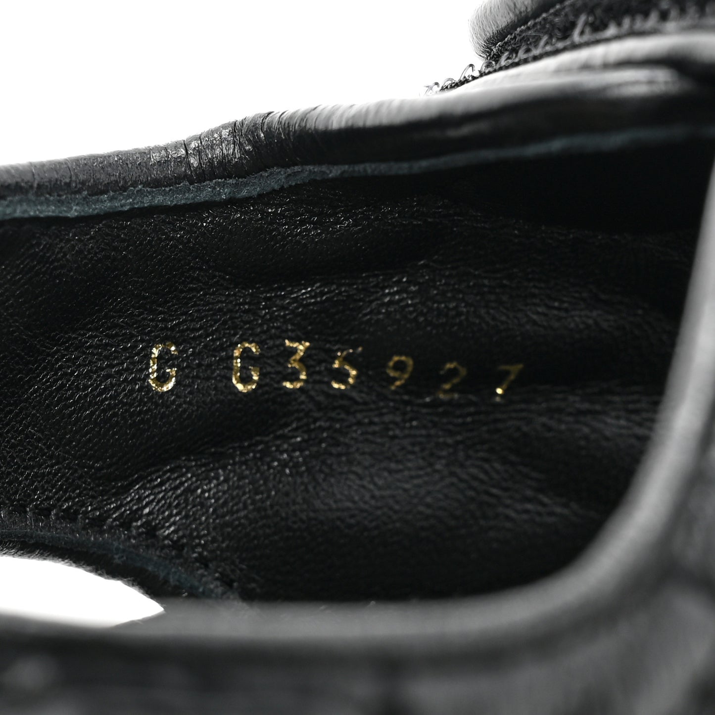 Crumpled Shiny Lambskin Velcro Dad Sandals 36 Black