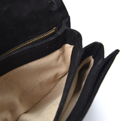 Bottega Veneta Velvet Intrecciato Top Handle Crossbody Black 7 of 9