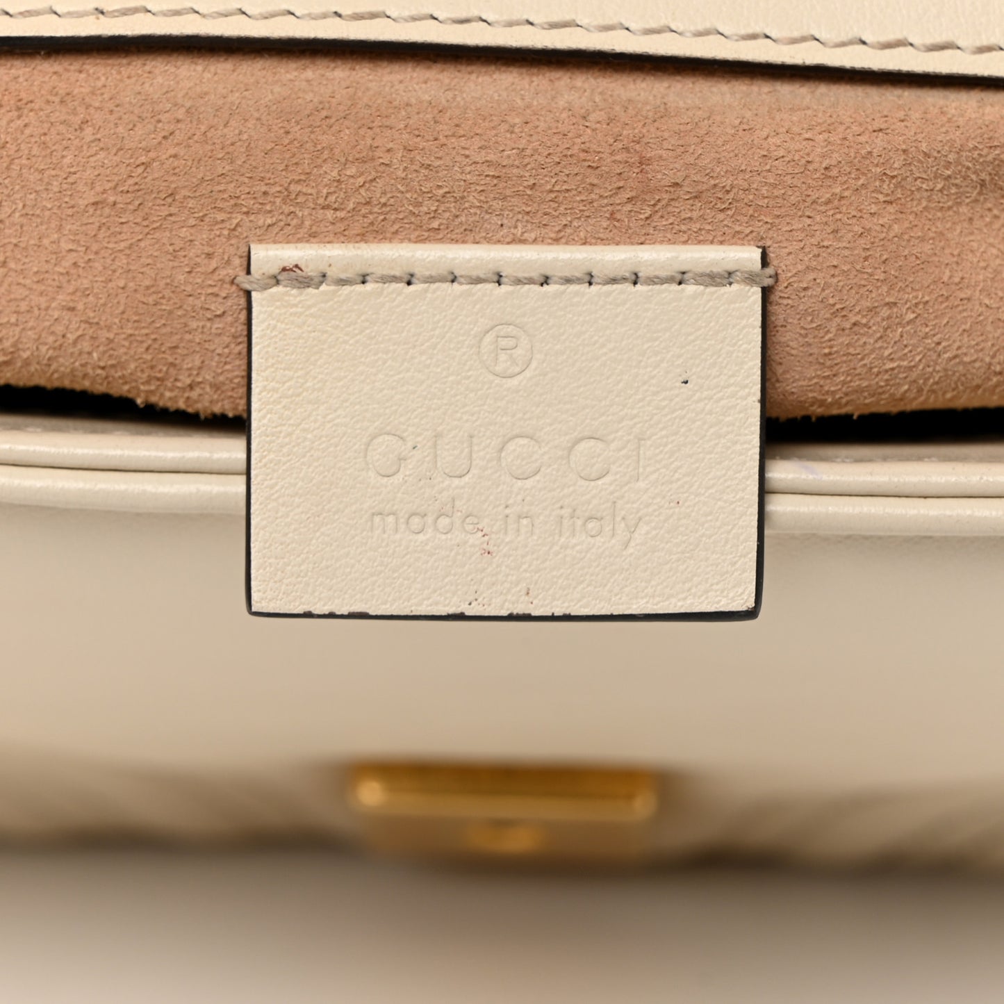 Calfskin Matelasse Mini GG Marmont Top Handle Shoulder Bag White