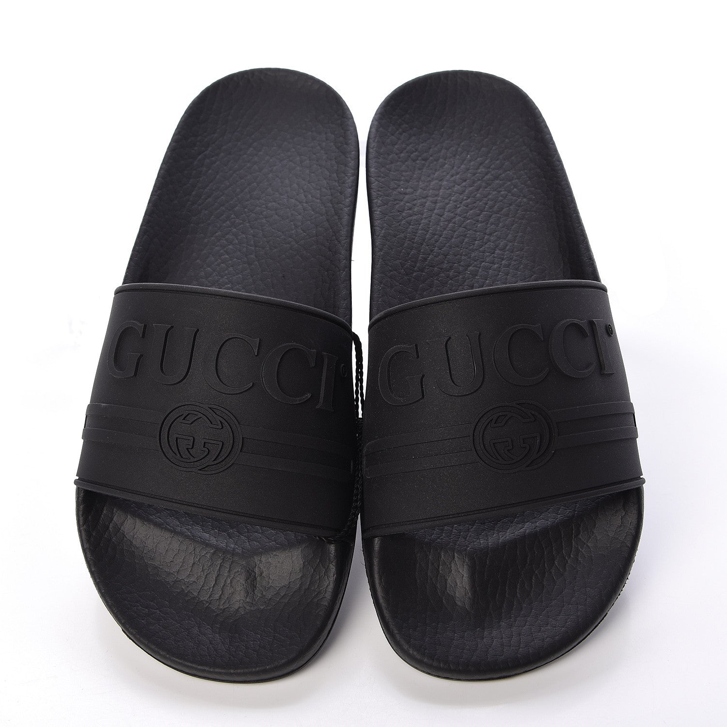 Gucci Rubber Womens Logo Slide Sandals 36 Black 6 of 9