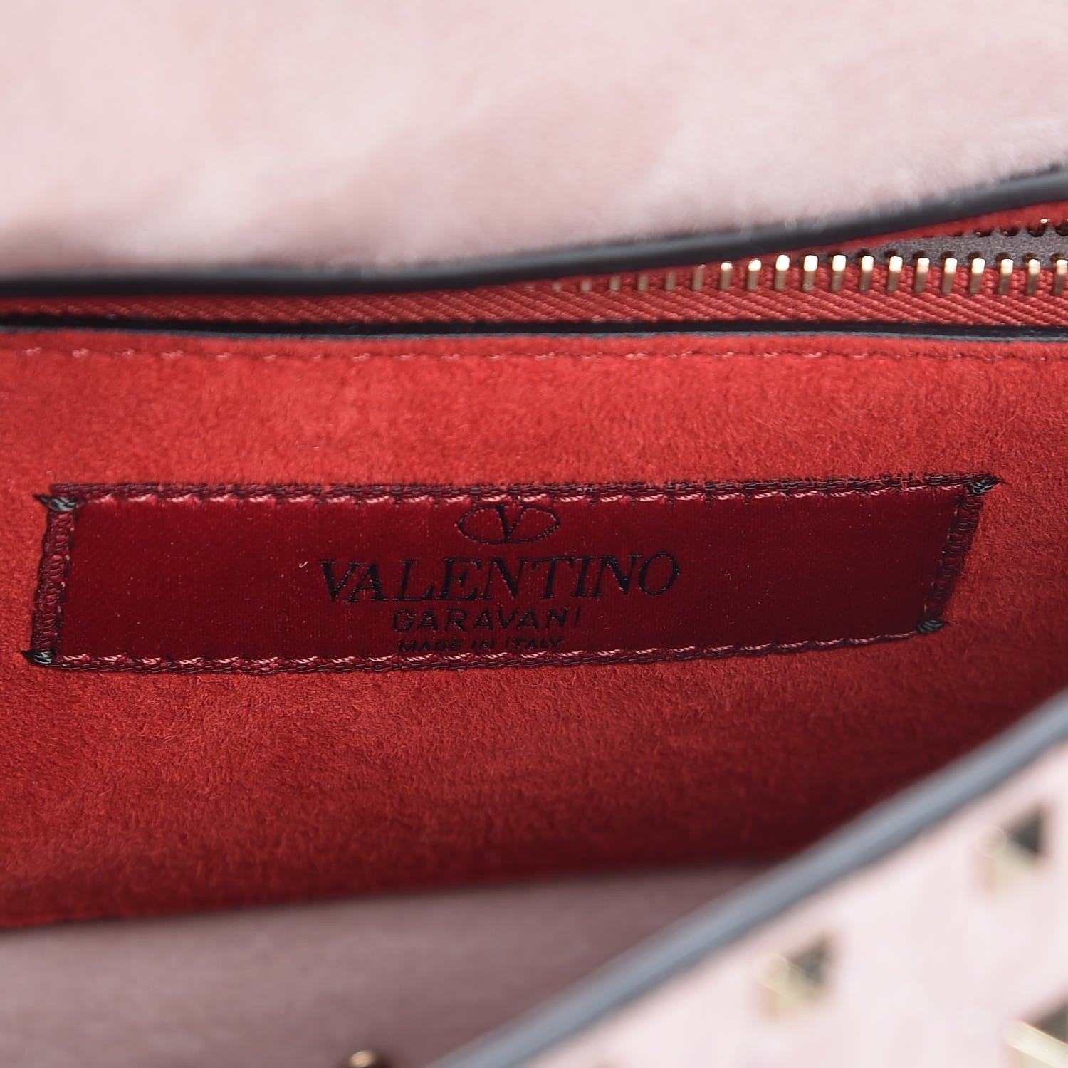 Valentino Garavani Craquele Nappa Medium Rockstud Spike Shoulder Bag Water Rose 7 of 8