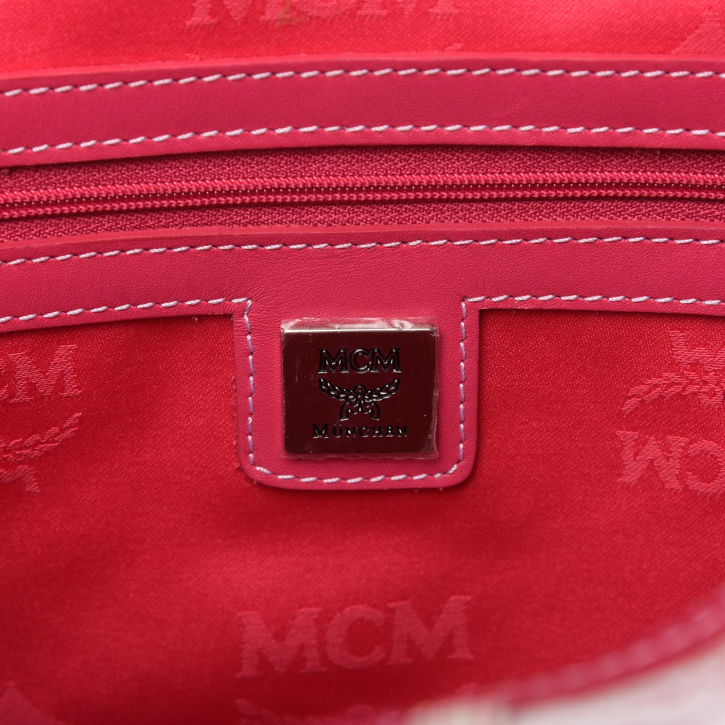 Visetos Medium Boston Bag Pink White