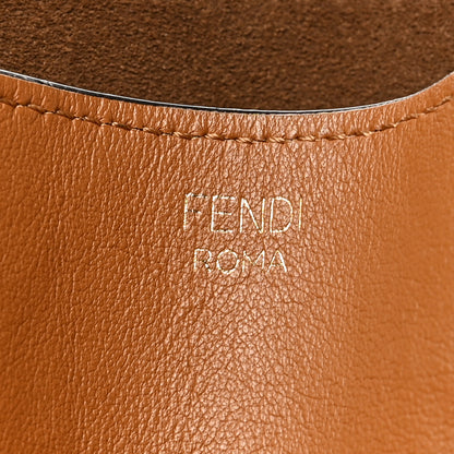 Fendi Vitello Grace Suede Flip Tote Nocciola Marrone 7 of 9