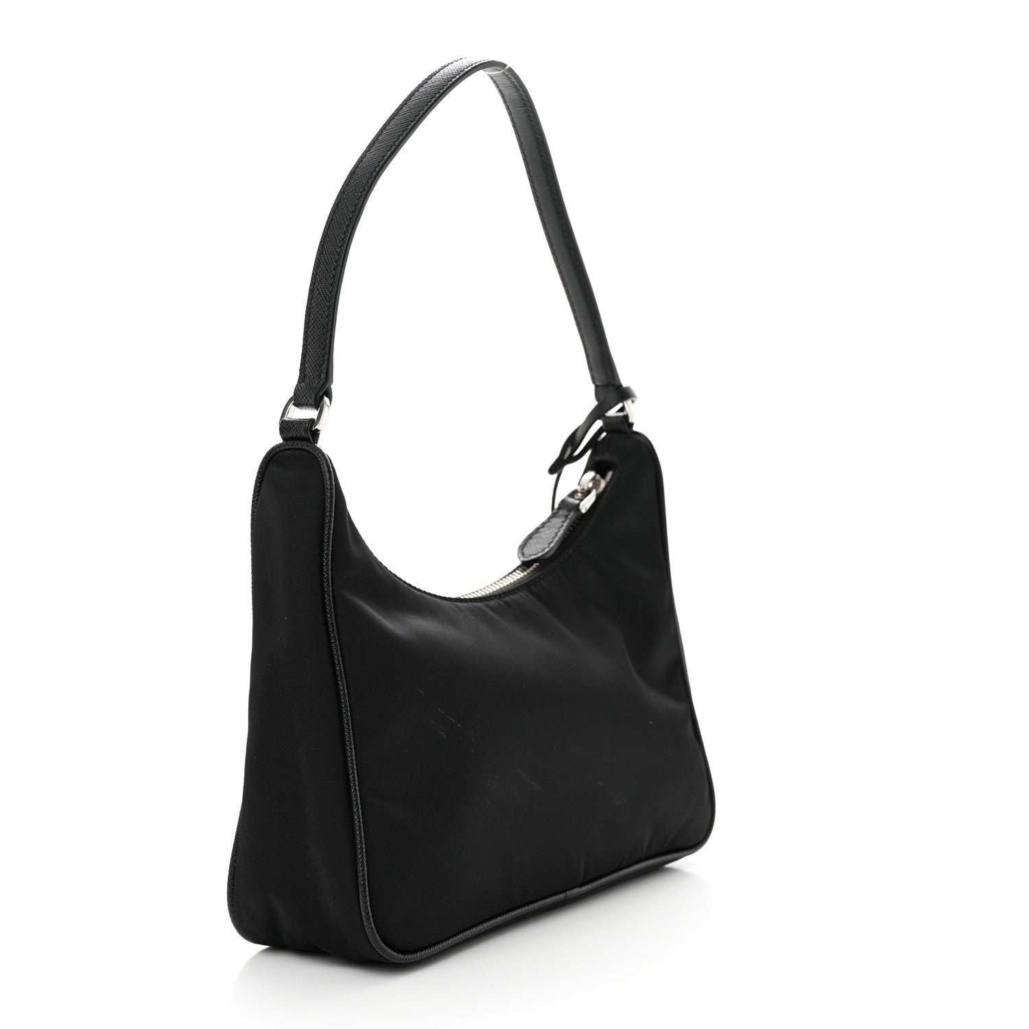 Prada Tessuto Nylon Saffiano Mini Re-Edition 2005 Bag Black 3 of 14