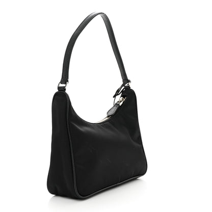 Prada Tessuto Nylon Saffiano Mini Re-Edition 2005 Bag Black 3 of 14
