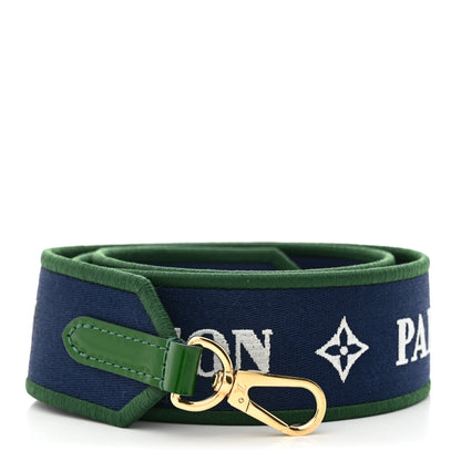 Louis Vuitton Nylon Bandouliere Shoulder Strap Blue Green 1 of 4