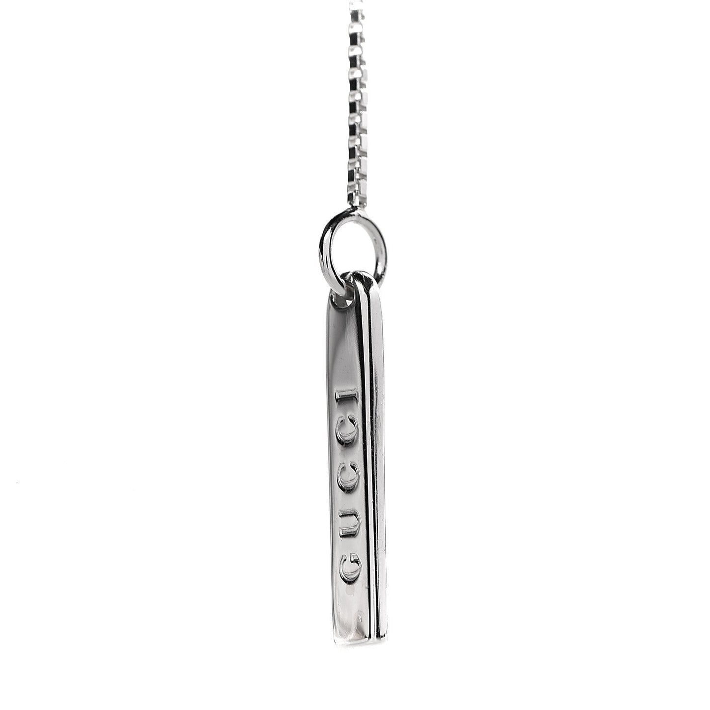 18K White Gold 20mm Lariat Necklace