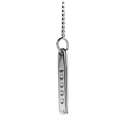 Gucci 18K White Gold 20mm Lariat Necklace 5 of 9