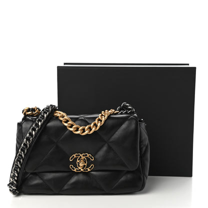 Chanel Lambskin Quilted Medium Chanel 19 Flap Black 8 of 8