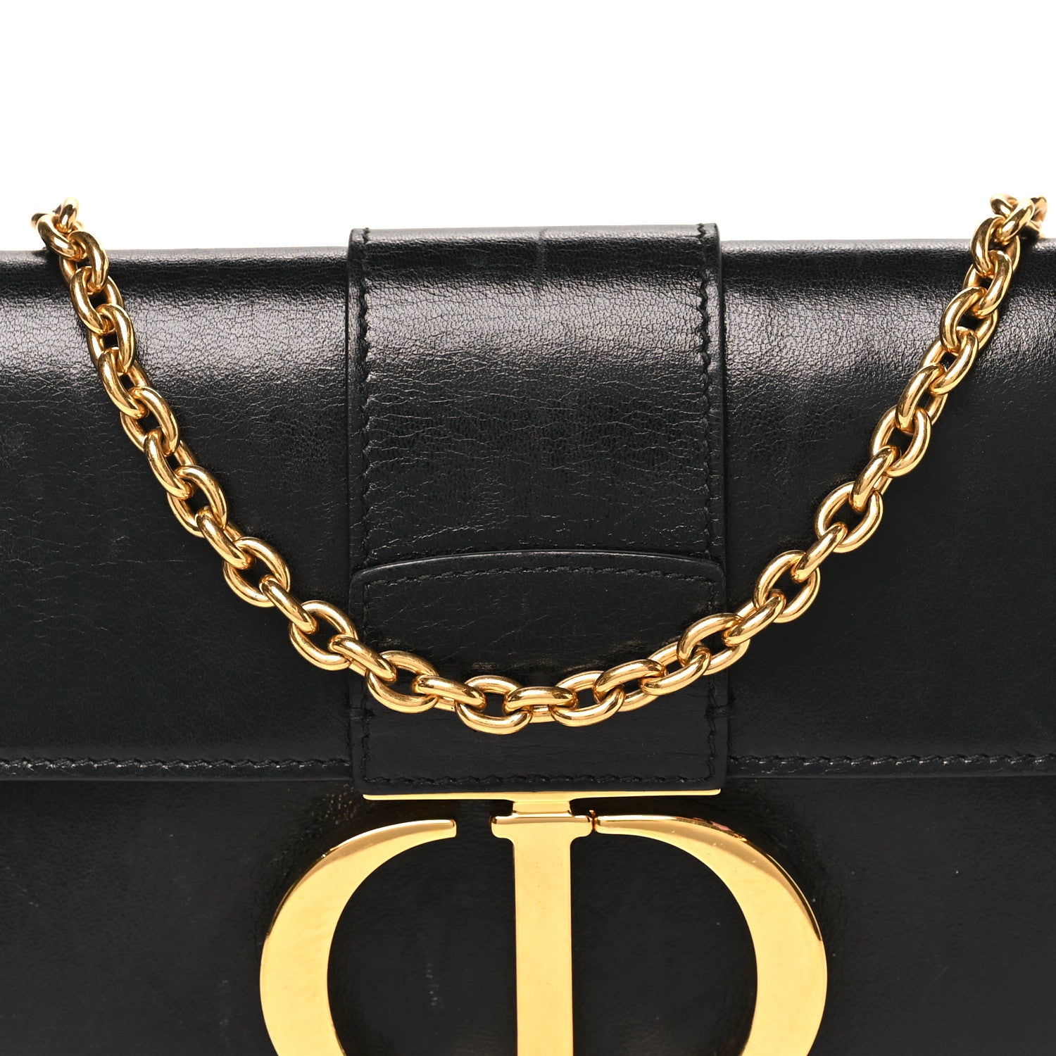 Christian Dior Calfskin 30 Montaigne Chain Pouch Black 8 of 10