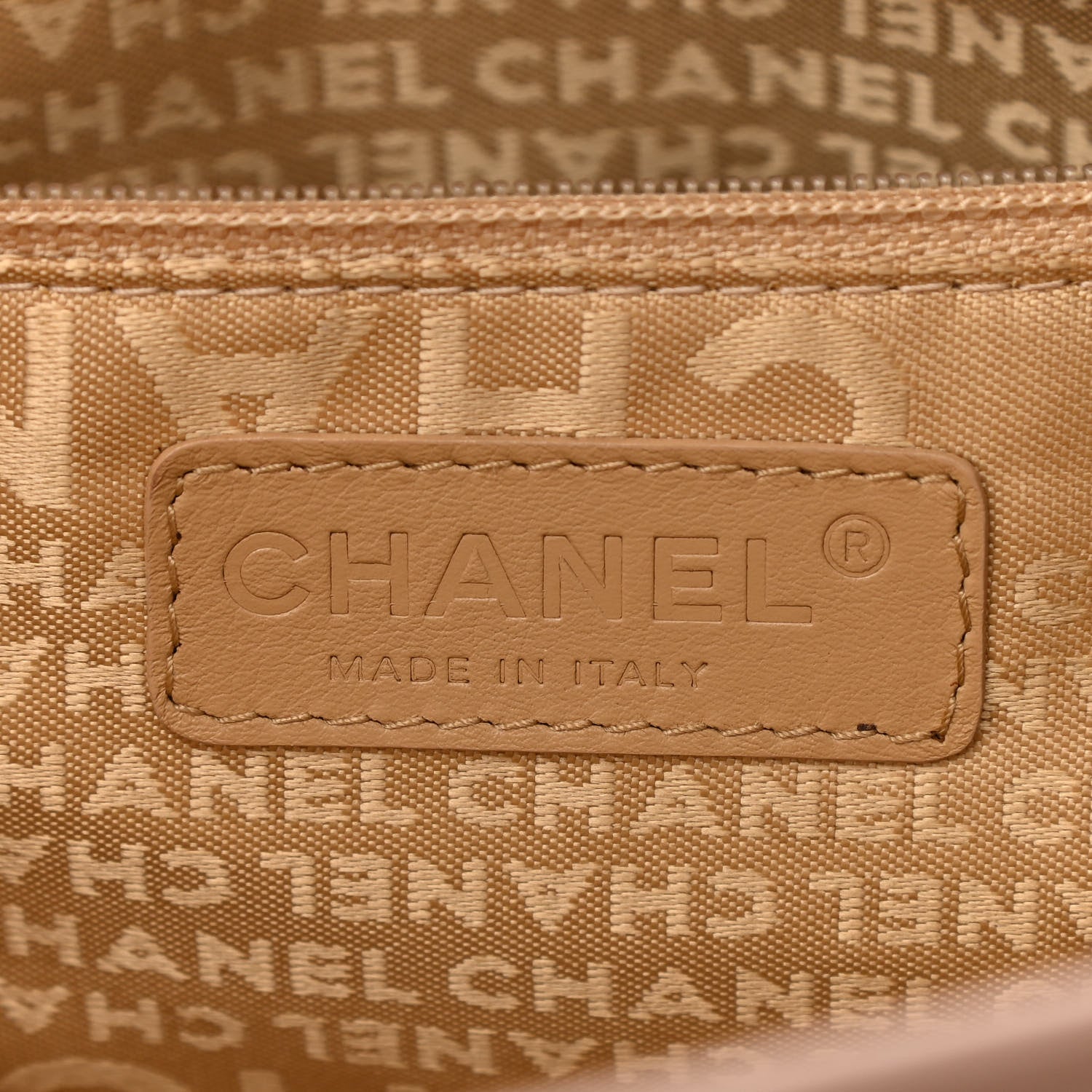 Chanel Calfskin Vertical Quilted Lax East West Shoulder Bag Beige 6 of 11