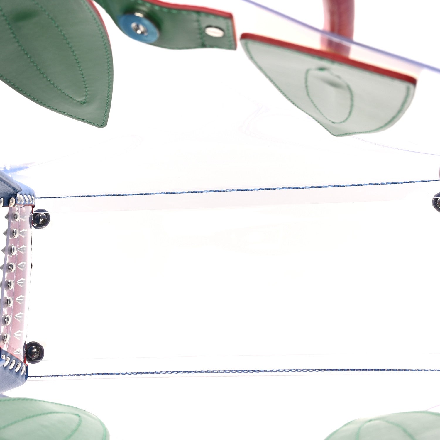 Christian Louboutin PVC Calfskin Spiked Medium Paloma Multicolor 5 of 10