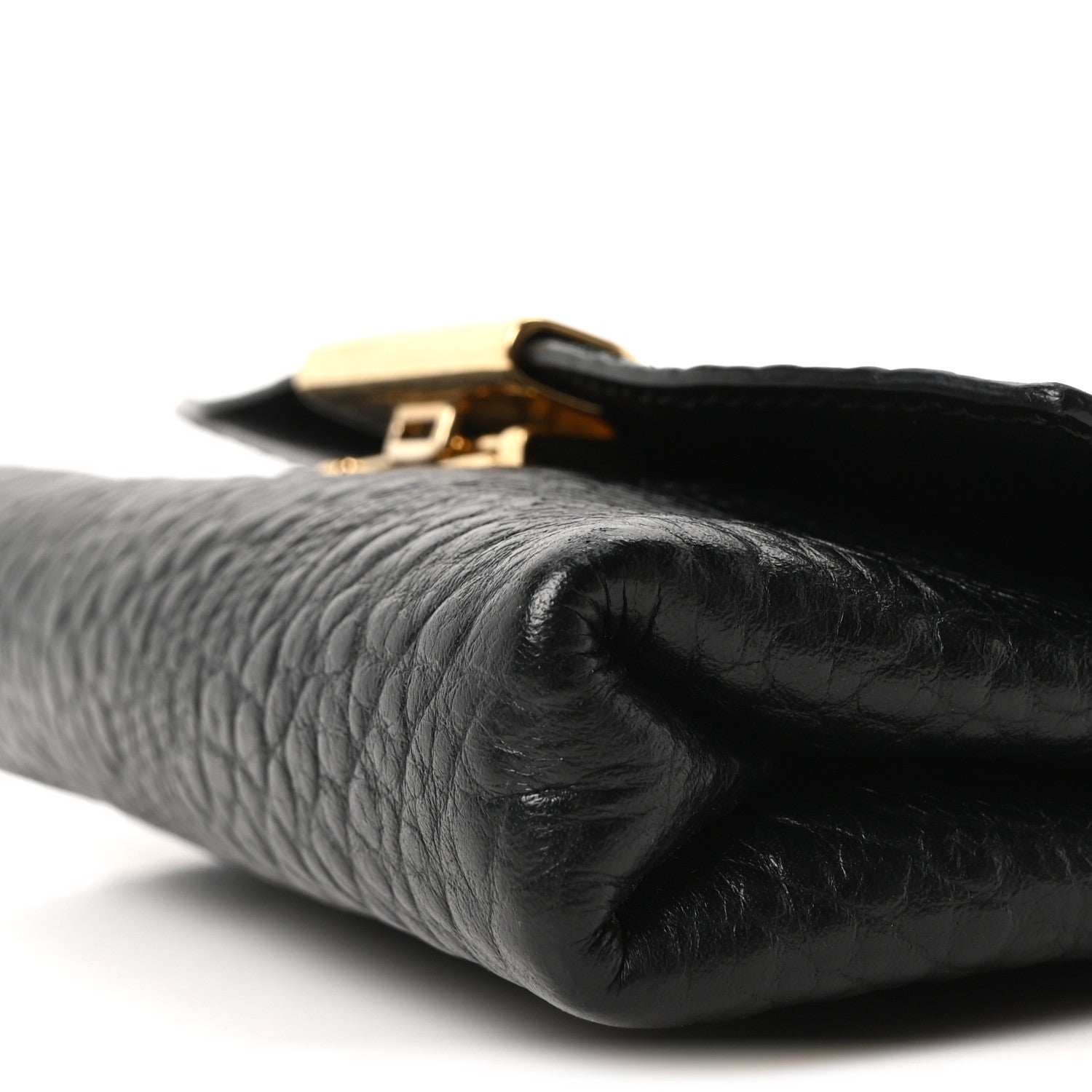 Burberry Signature Grain Calfskin Check Embossed Langley Crossbody Black 9 of 9